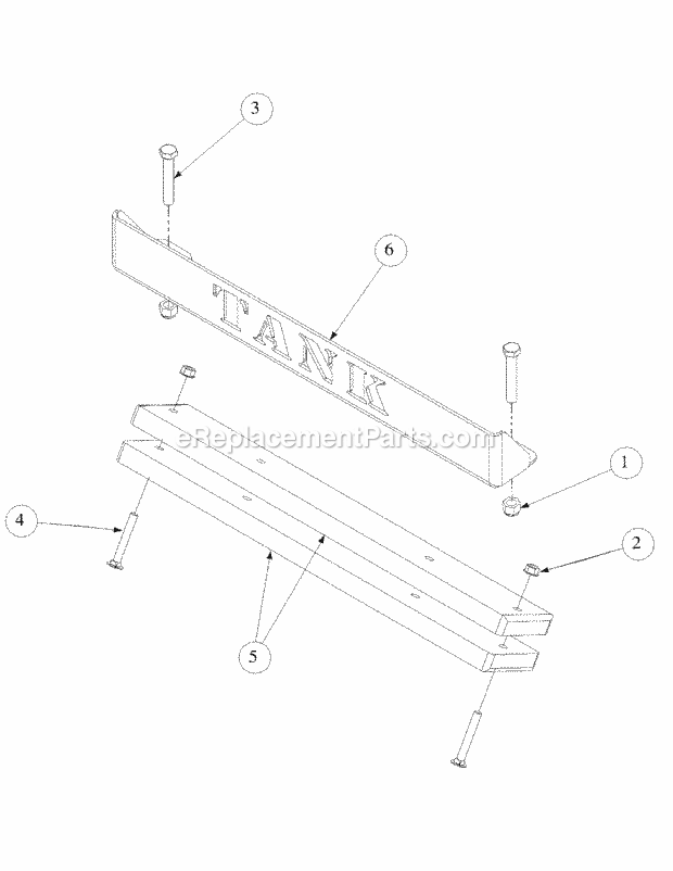 Rear Bumper Diagram and Parts List for M60-KH 53BB5BDX750-27HP-OHV Cub Cadet Lawn Tractor